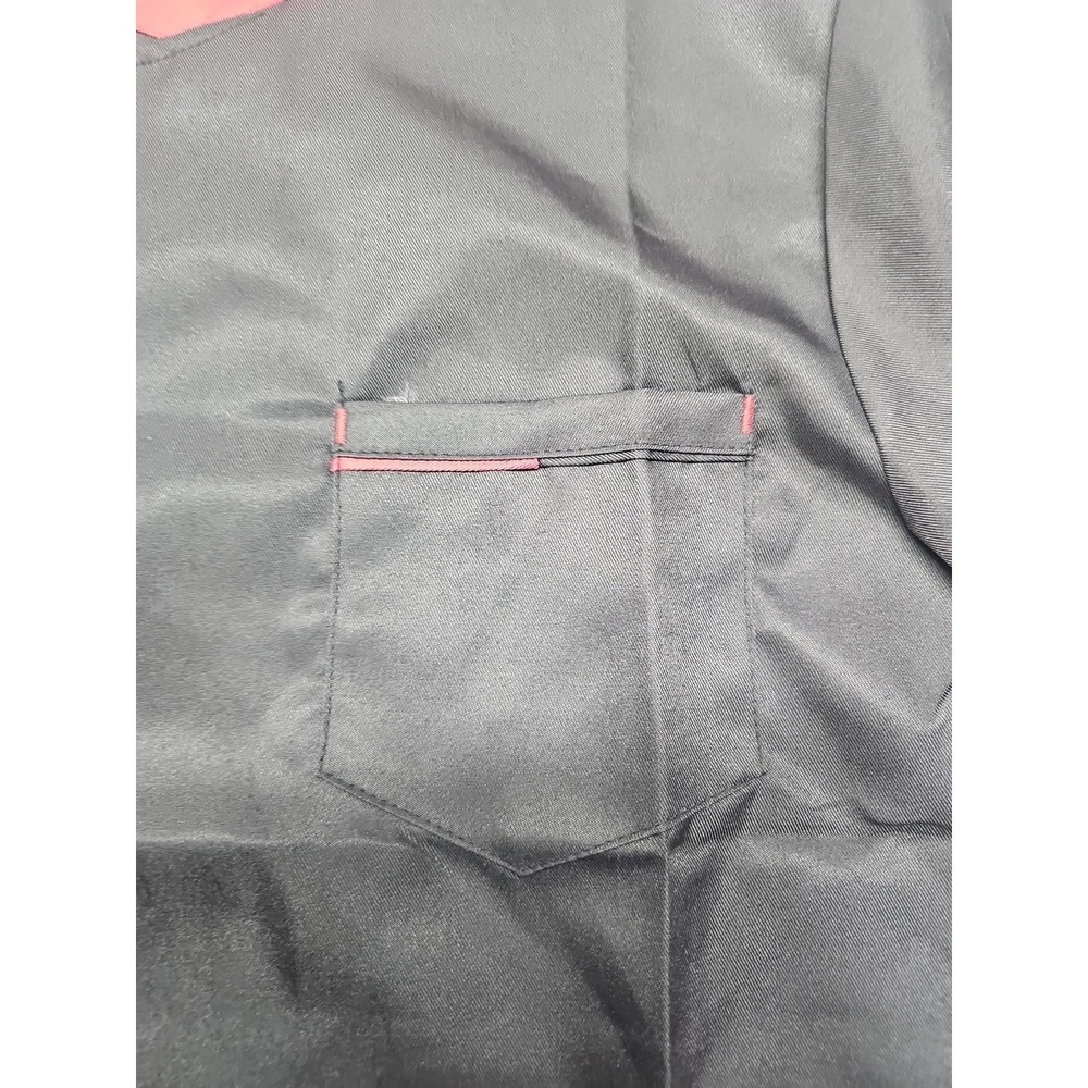 Unisex Chef Coat Cook Black Jacket Restaurant Kitchen Workwear Uniform‎ Shirt L - Picture 8 of 16